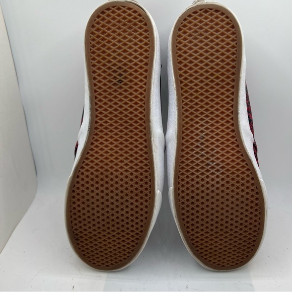 VANS Off The Wall Sz 8 Womens Blue Red Floral Shoes Lace Up Sneaker. - Picture 6 of 8